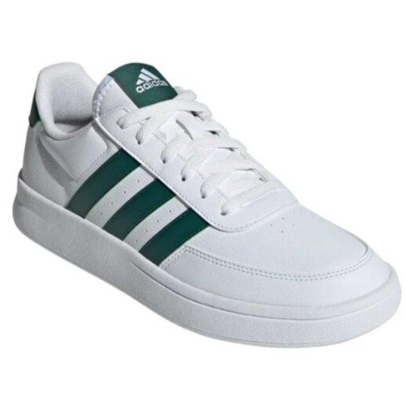 Adidas Breaknet 2.0 Men's White and Green Court Sneakers Size 9.5 & 11 NWT - Picture 2 of 6